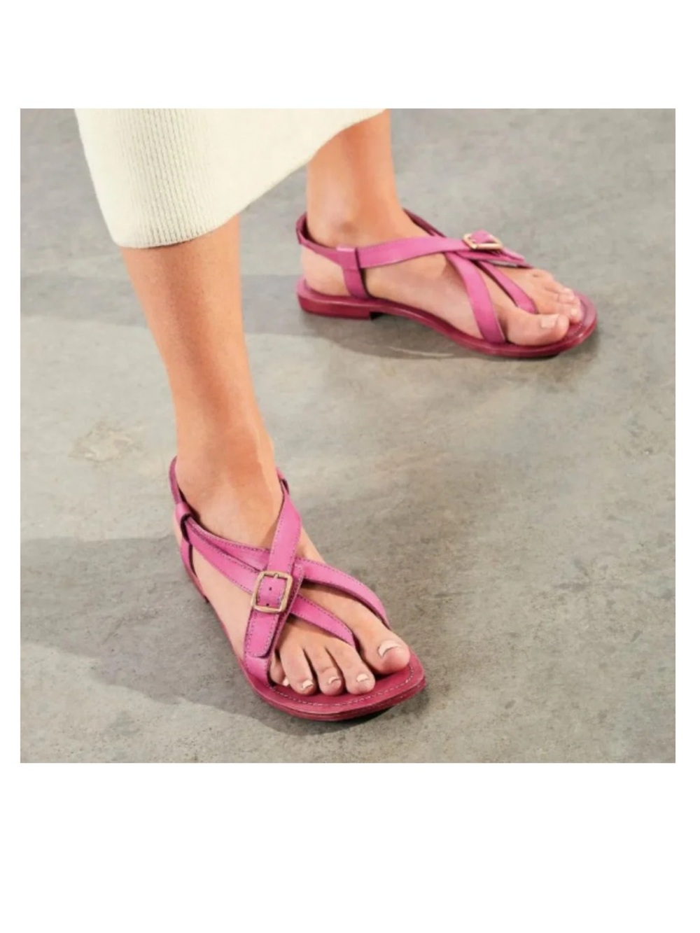 Free People Raspberry Suede Strappy Sandals Size 6